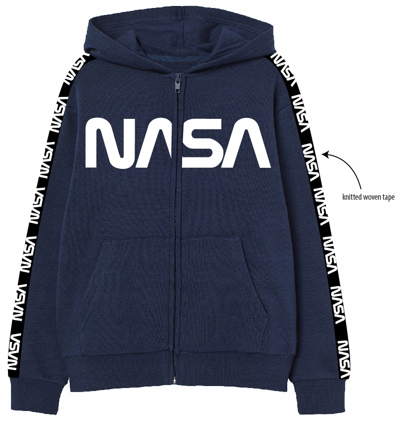 

Bluza Nasa Rozpinana Kaptur Suwak 158/164 granat