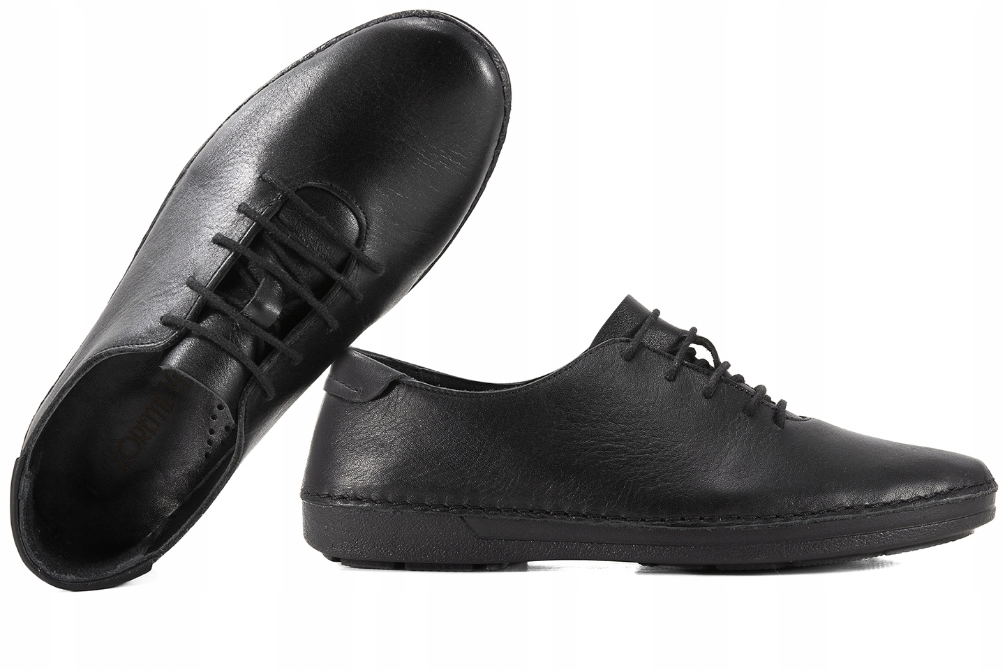 Loretta Vitale 221 Dámské Kožené Polobotky černé 37 Černá