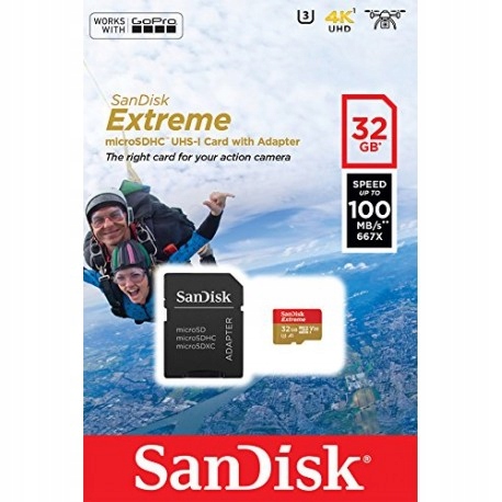 Sandisk 32 Gb micro Sd Sdhc UHS3 Extreme 100 GoPro