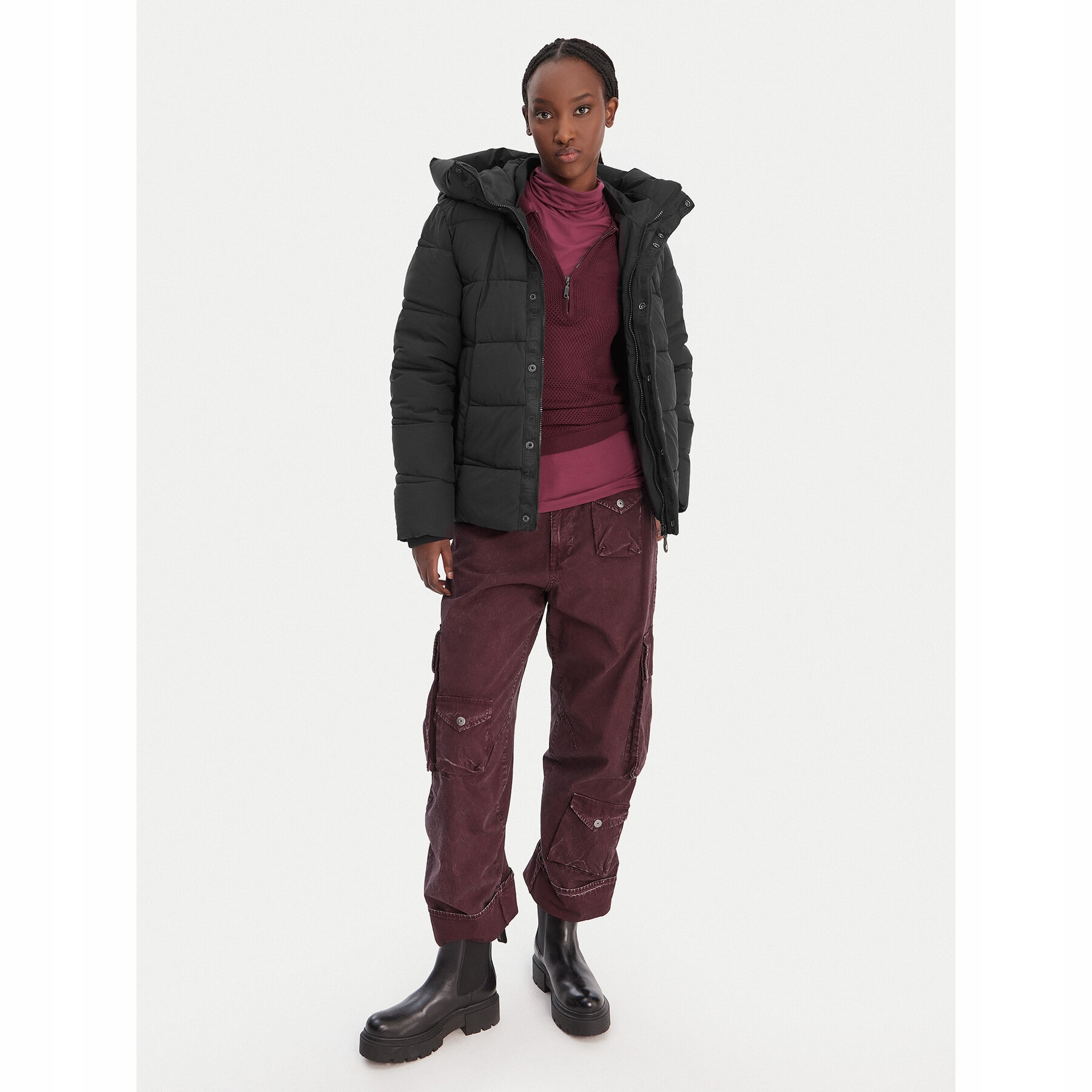 G Star Raw Damskie Kurtka zimowa Czarny