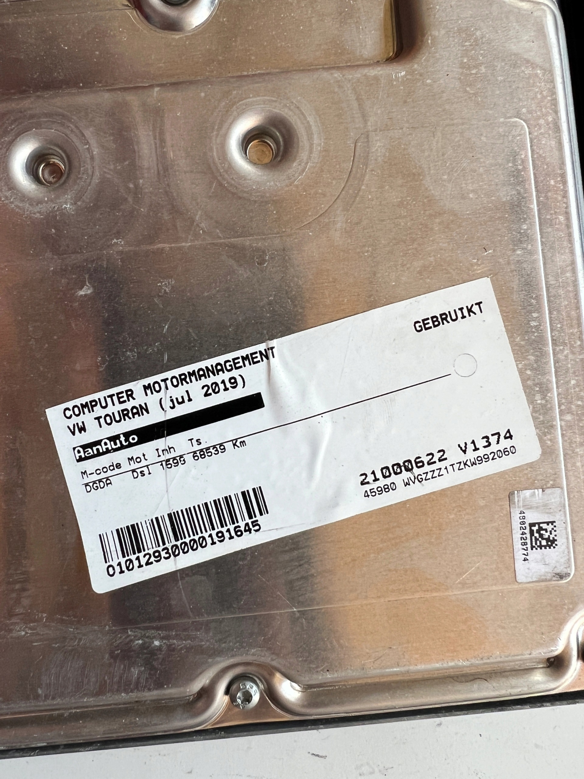 VW PASSAT DCZA 1.6 TDI 04L907309P 0281031483 EDC17C74 computer Originale