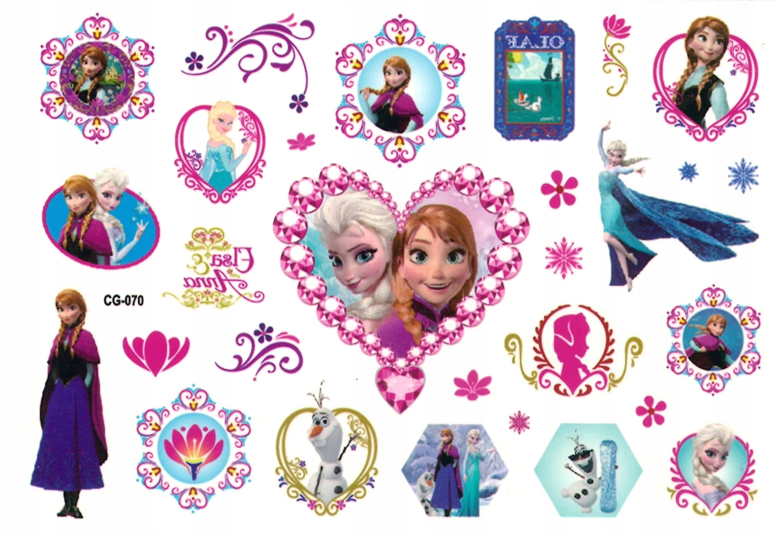 

Tatuaż zmywalny dla dzieci Elsa Anna CG070