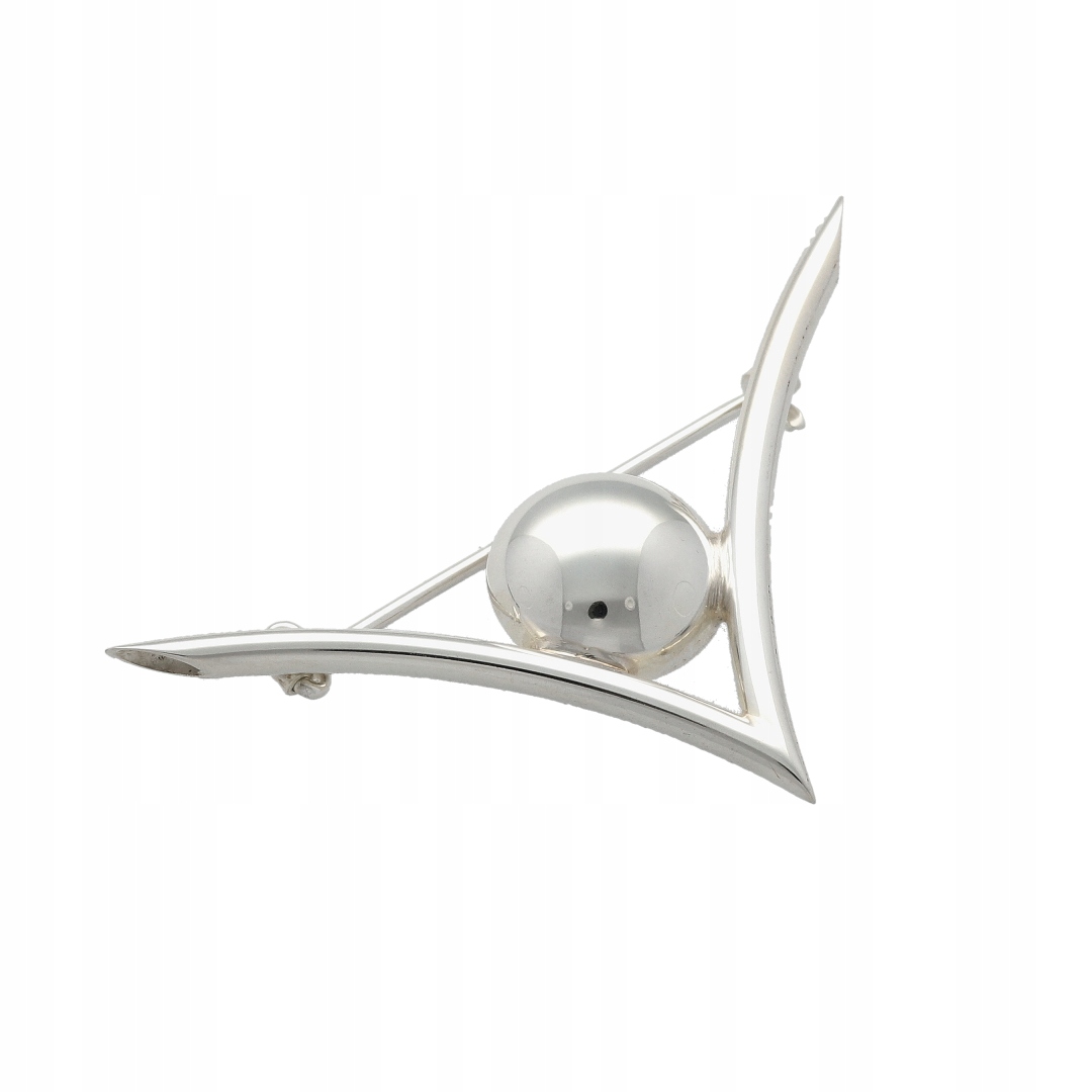 Brož hladká stříbro