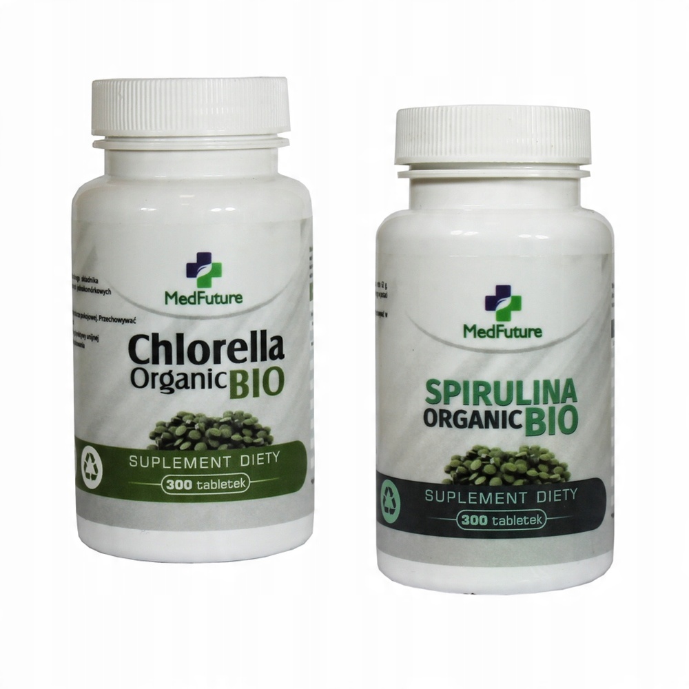 

Chlorella Spirulina Organic Zestaw 600 tabletek