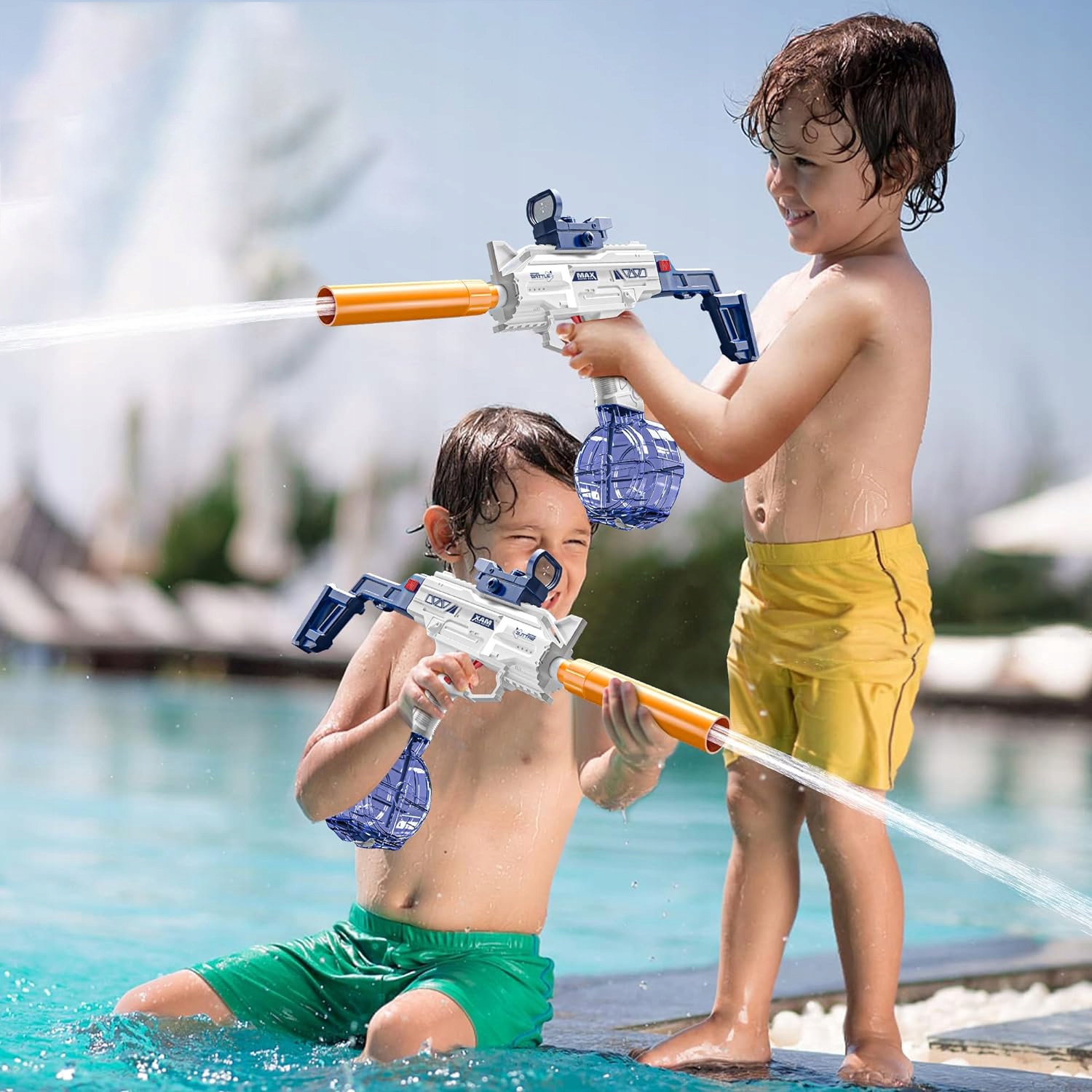 AUTOMATYCZNY ELEKTRYCZNY PISTOLET NA WODĘ MIOTACZ DLA DZIECI Marka Bedee