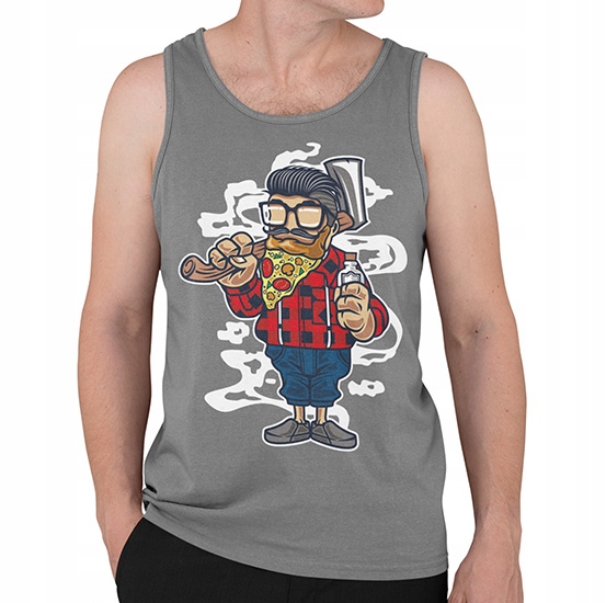 TANK TOP ANIMOWANE PIZZA BEARD