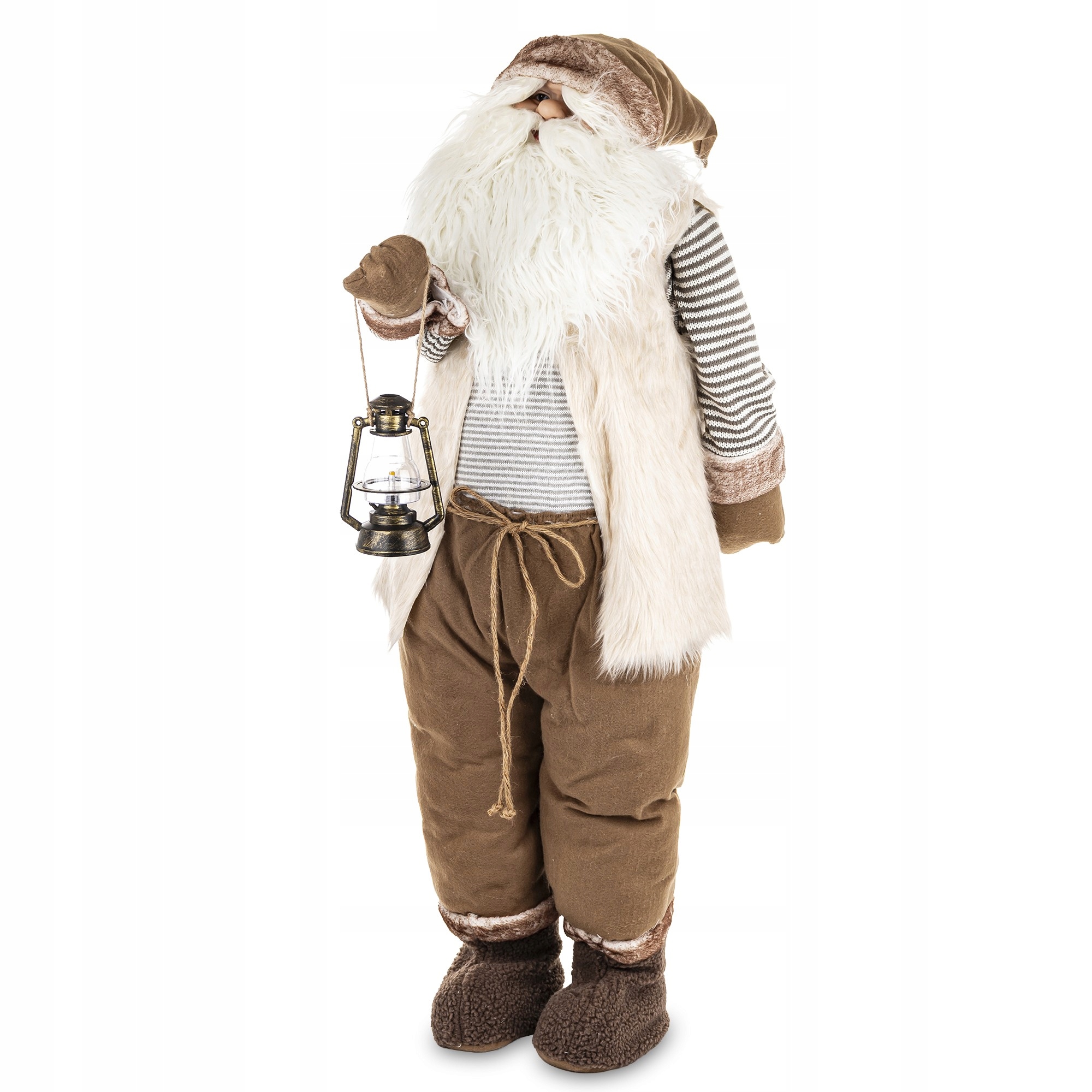 Mikuláš s lampou a vysokou lampou Figurka Ozdoba Dekorácia Na Sviatky Pod Vianočný stromček