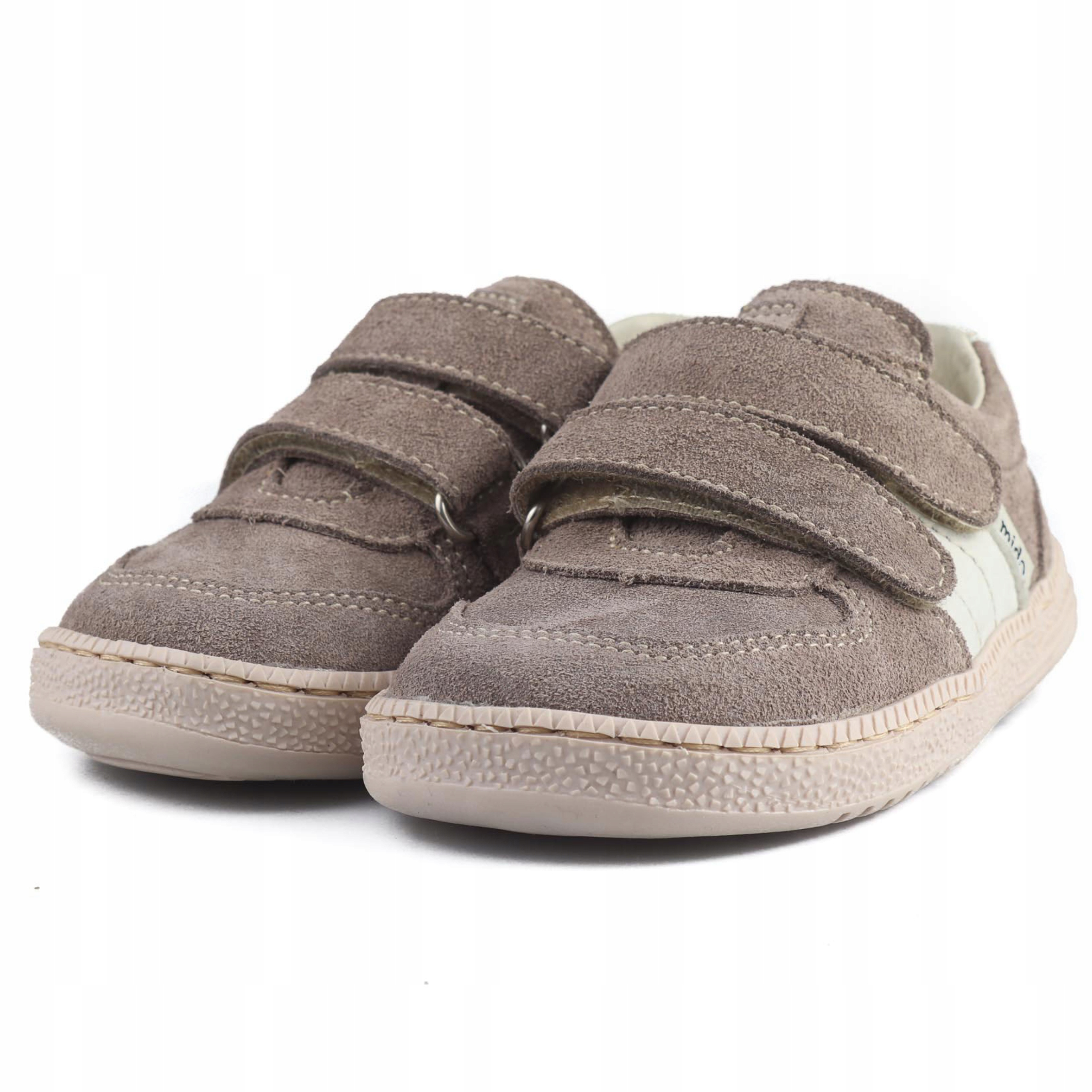 Mido 60-06 Półbuty Buty Barefoot Miękkie Skórzane Wiosenne Greige R 22