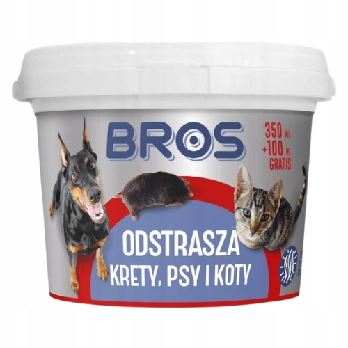 

Preparat środek odstraszacz kretów psów kotów Bros
