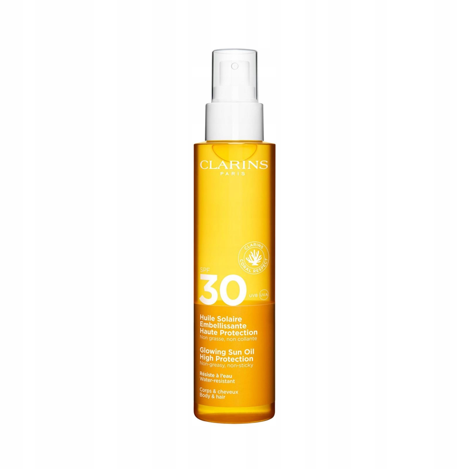Clarins Zářivý Slneční Olej S Vysokou Ochranou SPF30 150 ML