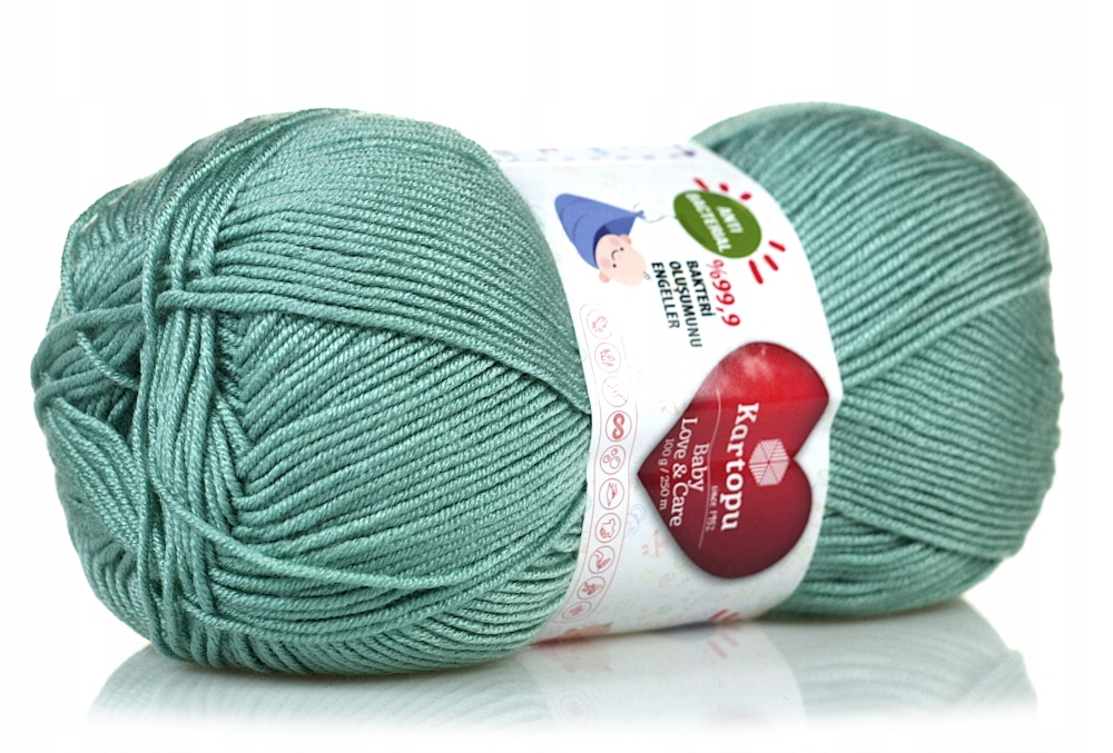 Włóczka Kartopu Love & Care Nr K493 Turkusowa