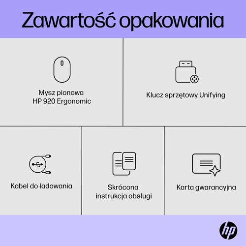 Myš Hp 920 Ergonomic Bezdrôtová vertikálna Bluetooth/USB čierna