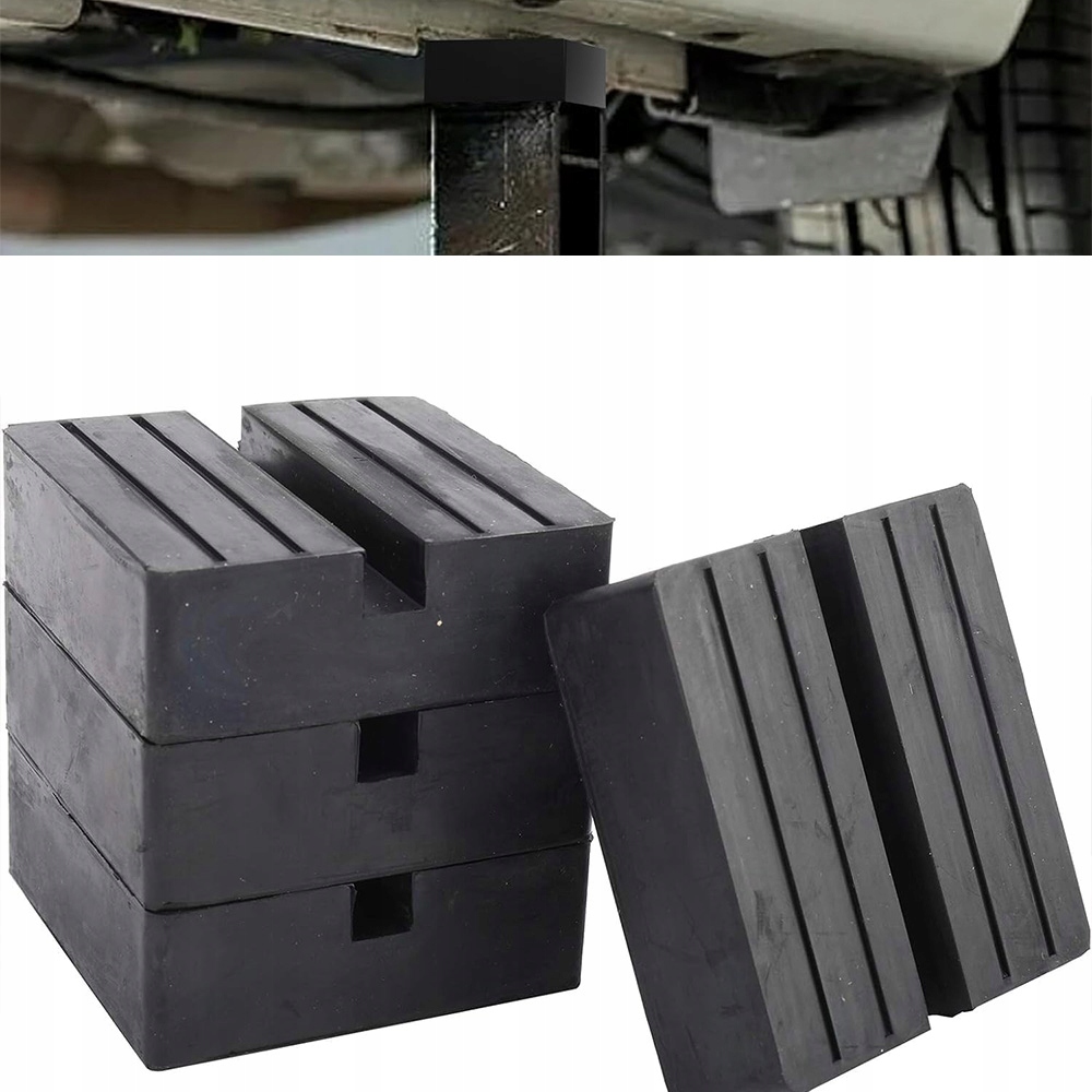 4X Guma Podkładka Nakładka do Podnośnika Żaby 75 * 75 * 25 mm