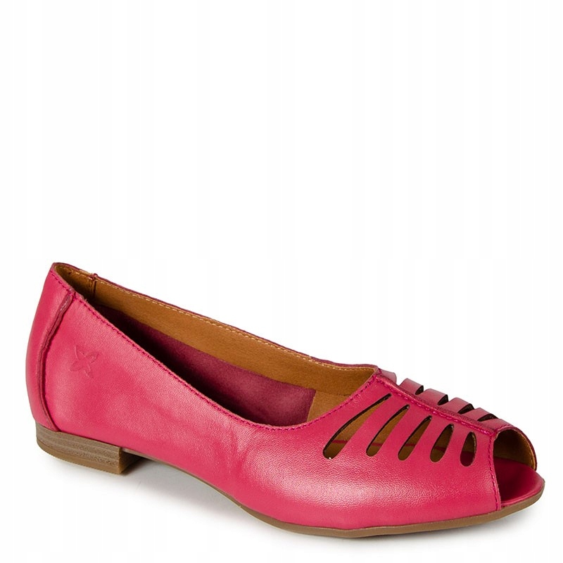 Maciejka P7541-15/00-0 Růžové Kožené Ažurové Baleríny 41