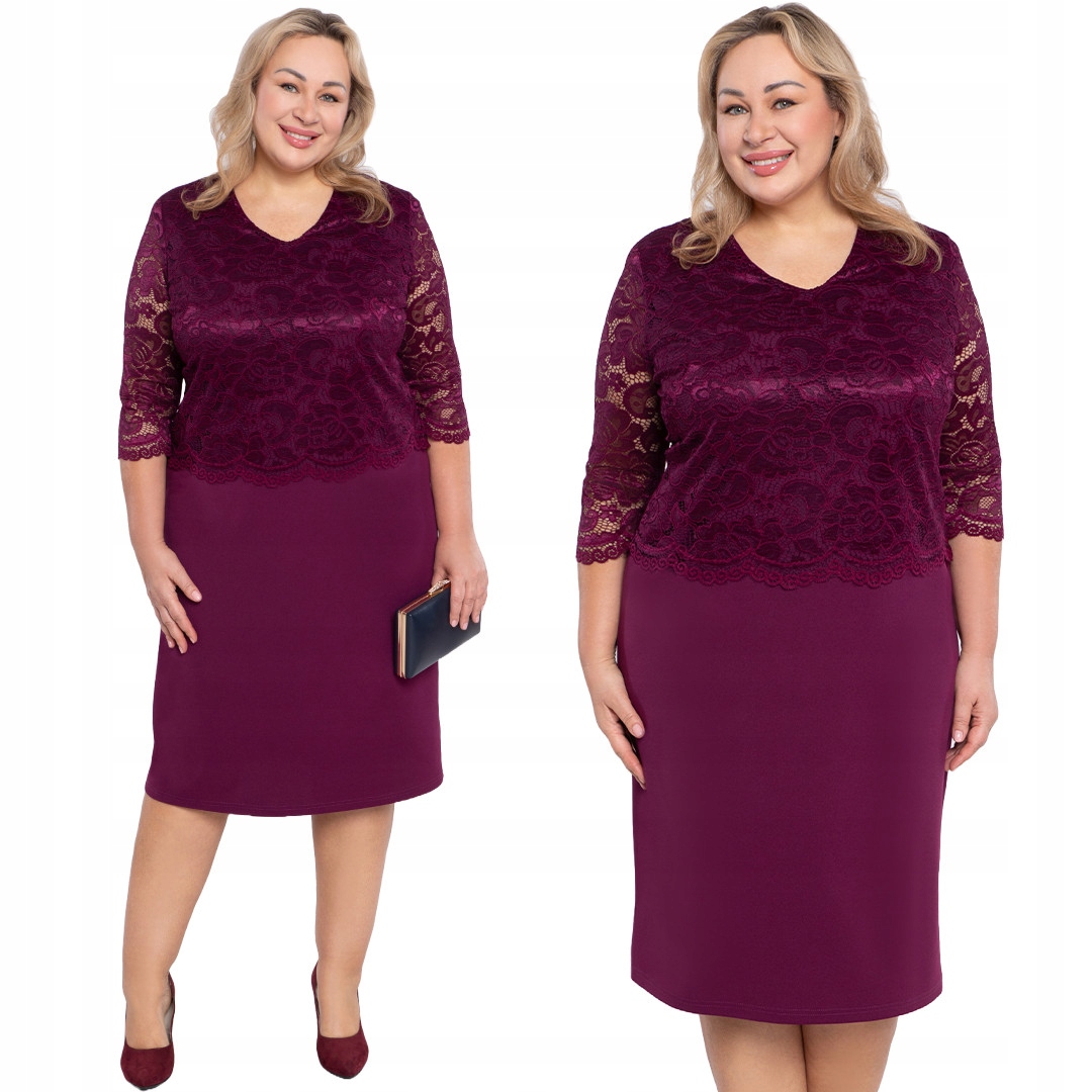 Fialová šaty s krajkou 60