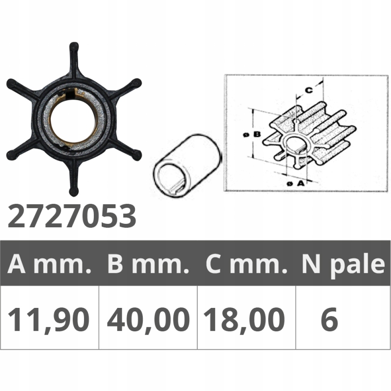 Wirnik Yamaha, 6-8 Km, 43020