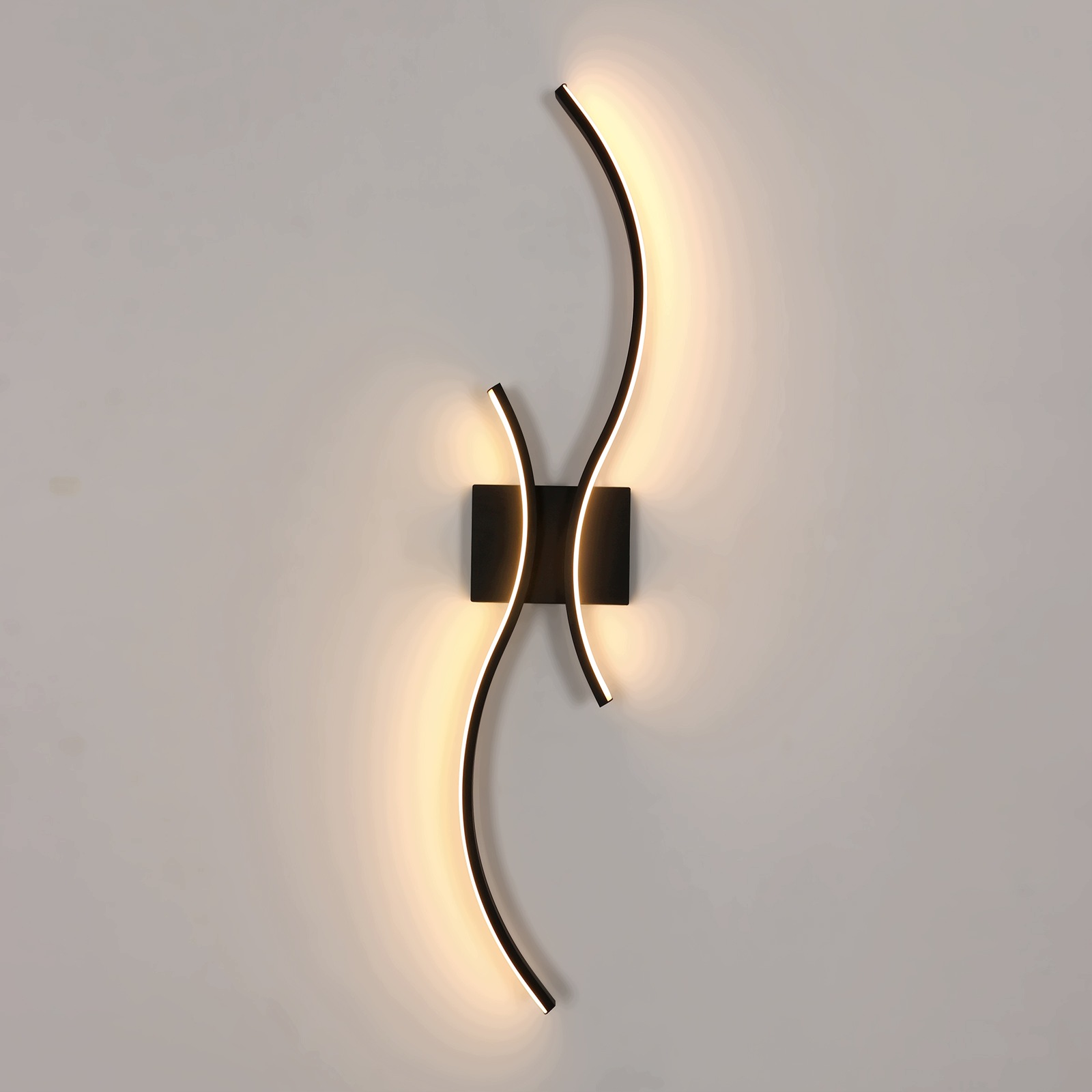 Led nástěnné svítidlo 27W černé moderní 3000K 3050 lm 80 cm Comely