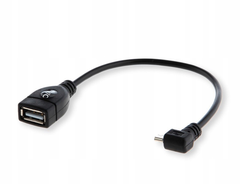 

CL-61 Kabel Otg Usb - microUSB 14cm Kątowy adapter