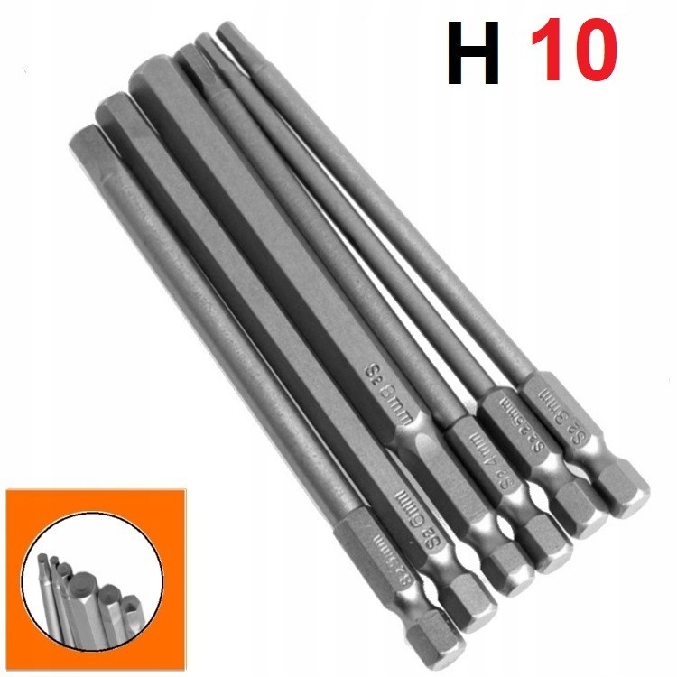 

Bity długie magnetyczny Hex H10 x 150mm