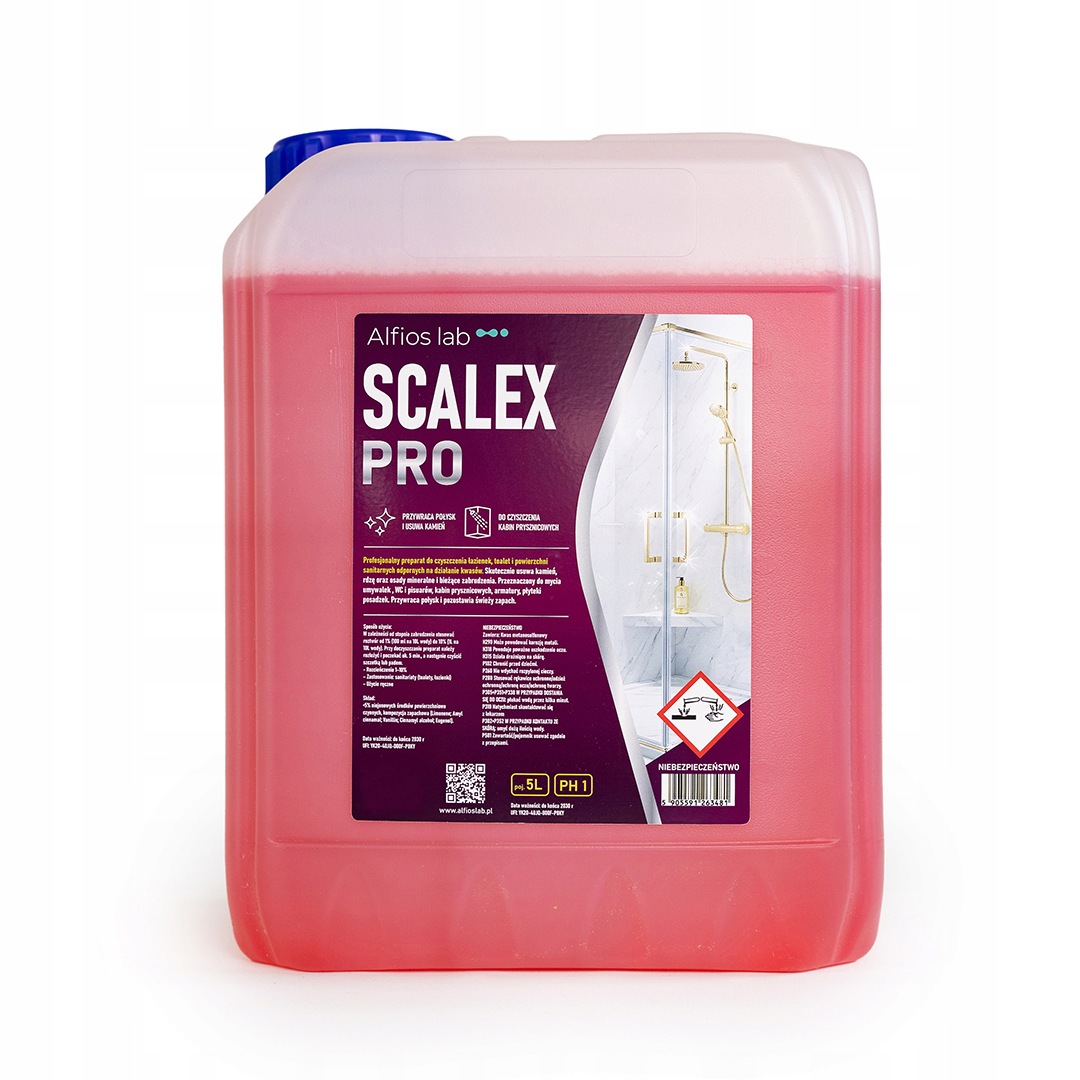 Alfios lab Scalex Pro Koncentrát čištění sprchových koutů Blesk 5L