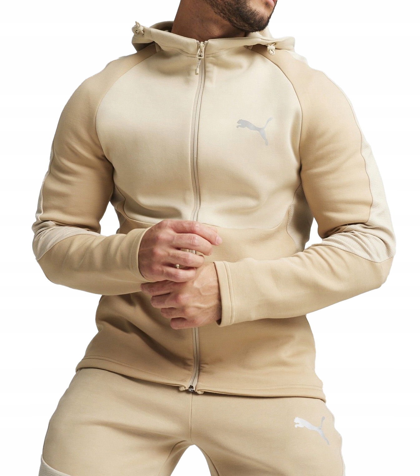 3209 Pánská Mikina Puma S Kapucí Kapsami Na Zip, Evostripe XL