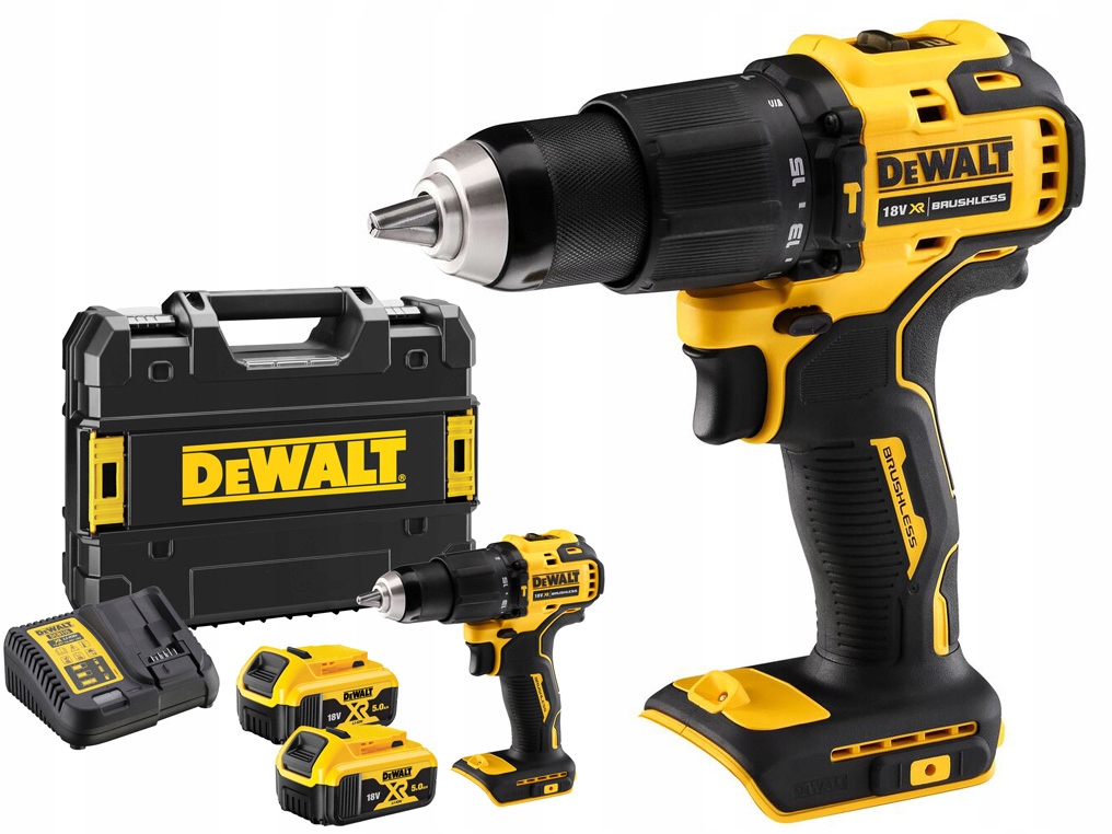 DEWALT 18V Wiertarko-Wkrętarka Bezszczotkowa LED 2x5Ah — miniatura 8