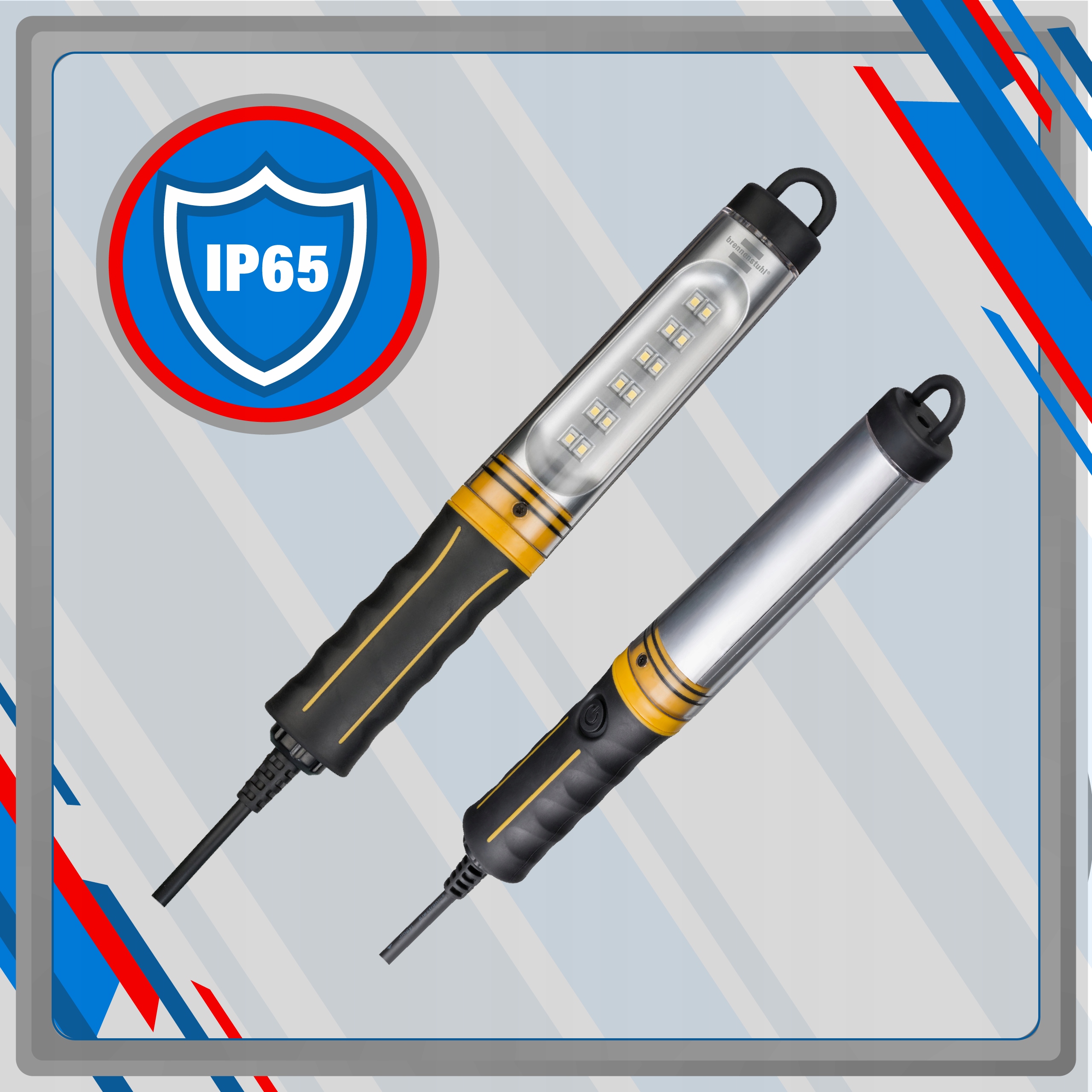 LAMPA WARSZTATOWA DLA PROFESJONALISTÓW 5M LED IP65 Z HAKIEM BRENNENSTUHL Waga produktu z opakowaniem jednostkowym 0.7 kg