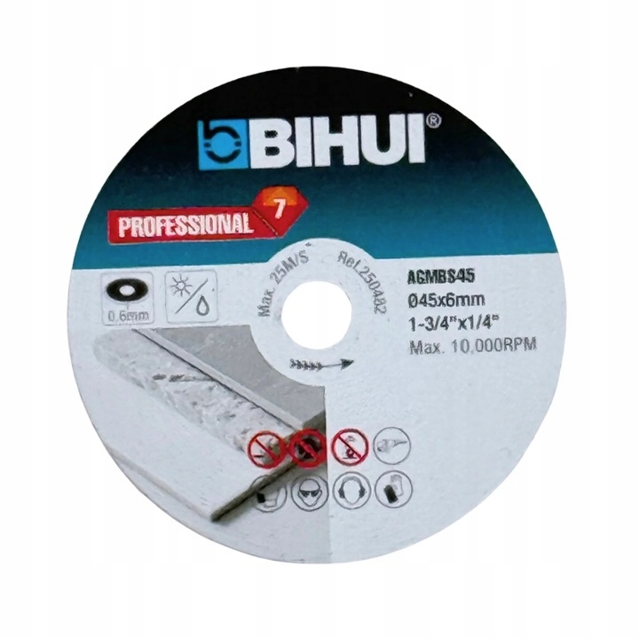 BIHUI MINI TARCZA DIAMENTOWA DO CIĘCIS UNIWERSALNA 45MM SPIEKANA AGMBS45