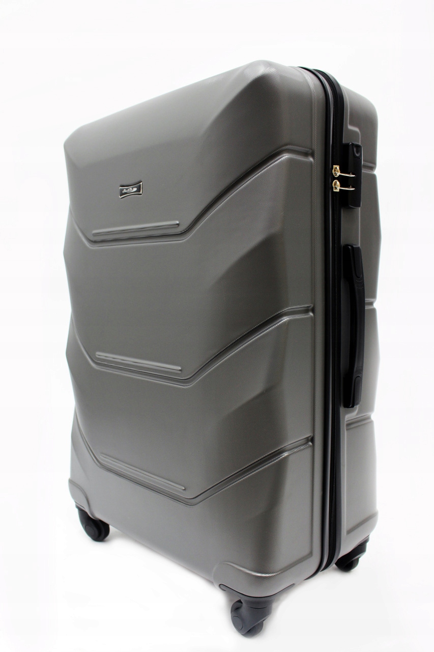 ZESTAW WALIZEK PODRÓŻNYCH KABINÓWKA ŚREDNIA DUŻA LEKKIE ABS 4 KÓŁKA POJEMNE Pojemność 101 l