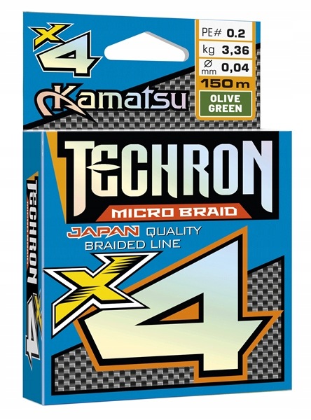 Plecionka Techron Micro Braid X4 Olive Green 0,03/0,1#150m Kamatsu