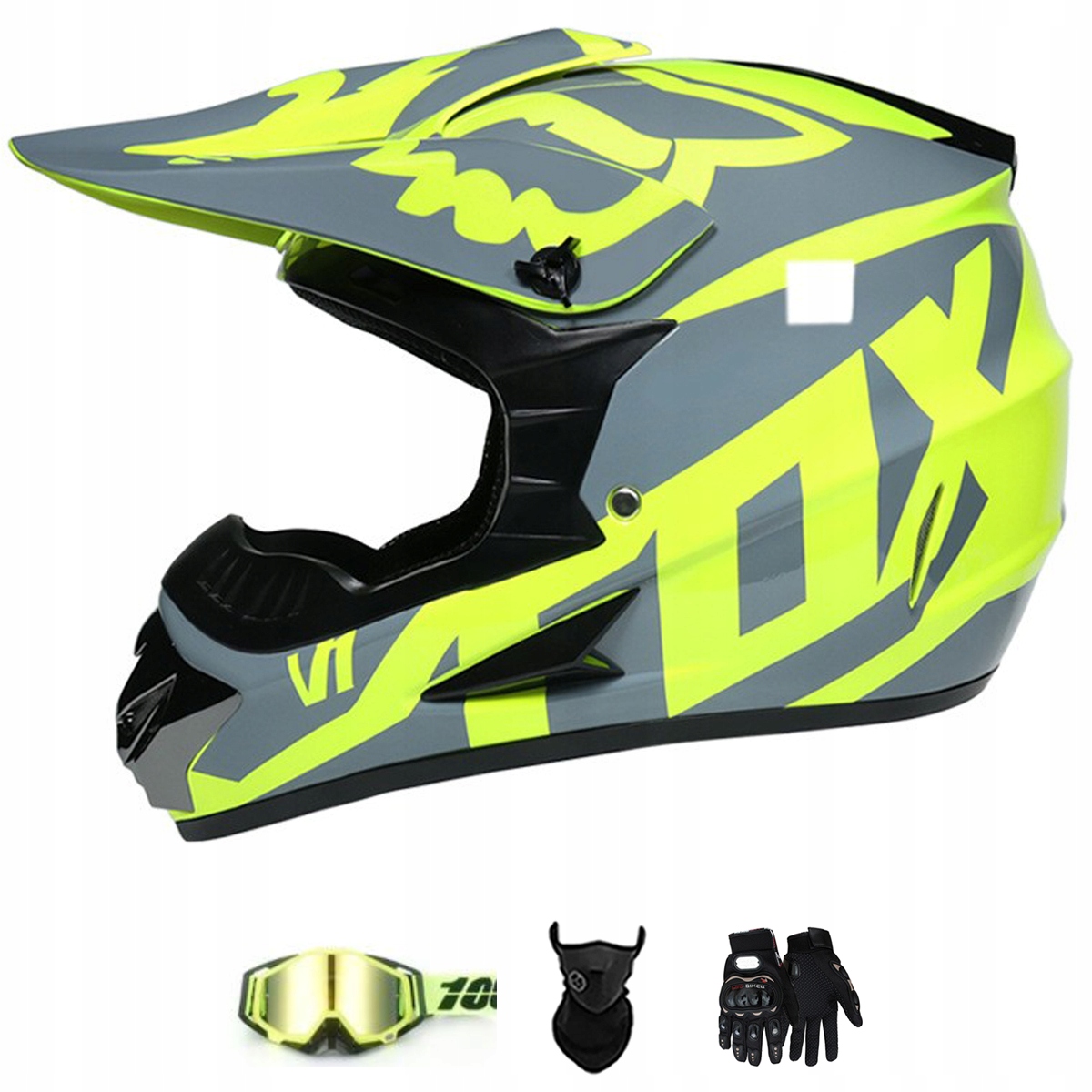Motocyklová Přilba Crossová Lehká Enduro Quada Brýle Rukavice Maska L