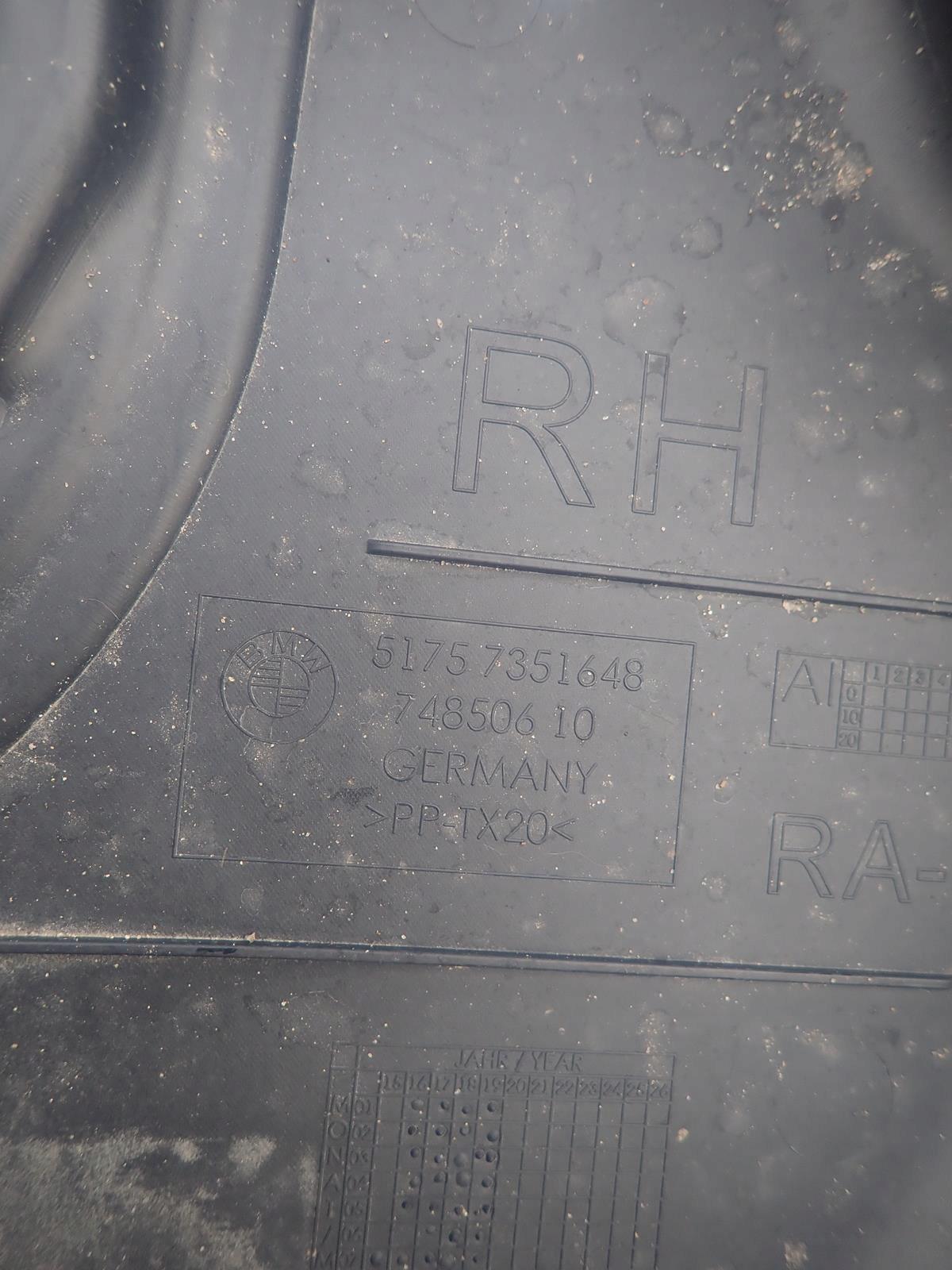 BMW 5 G30 G31 17- cover chassis rear part rear right