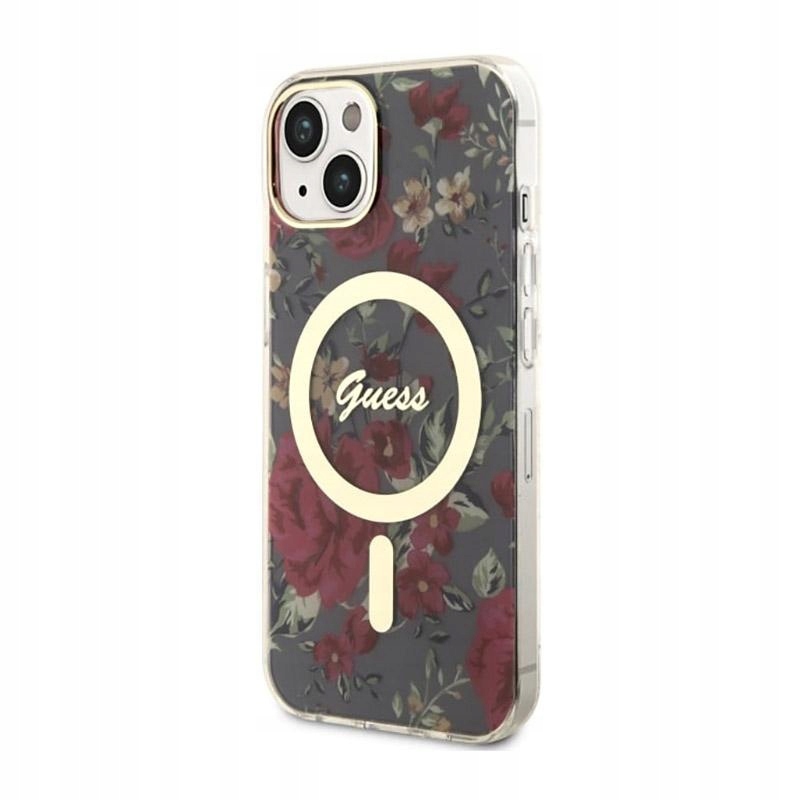 Etui do iPhone 14 Plus Guess Flower MagSafe Case