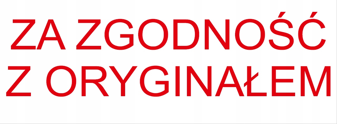 Pieczątka Wagraf POLAN 2s ZA ZGODNOŚĆ Z ORYGINAŁEM