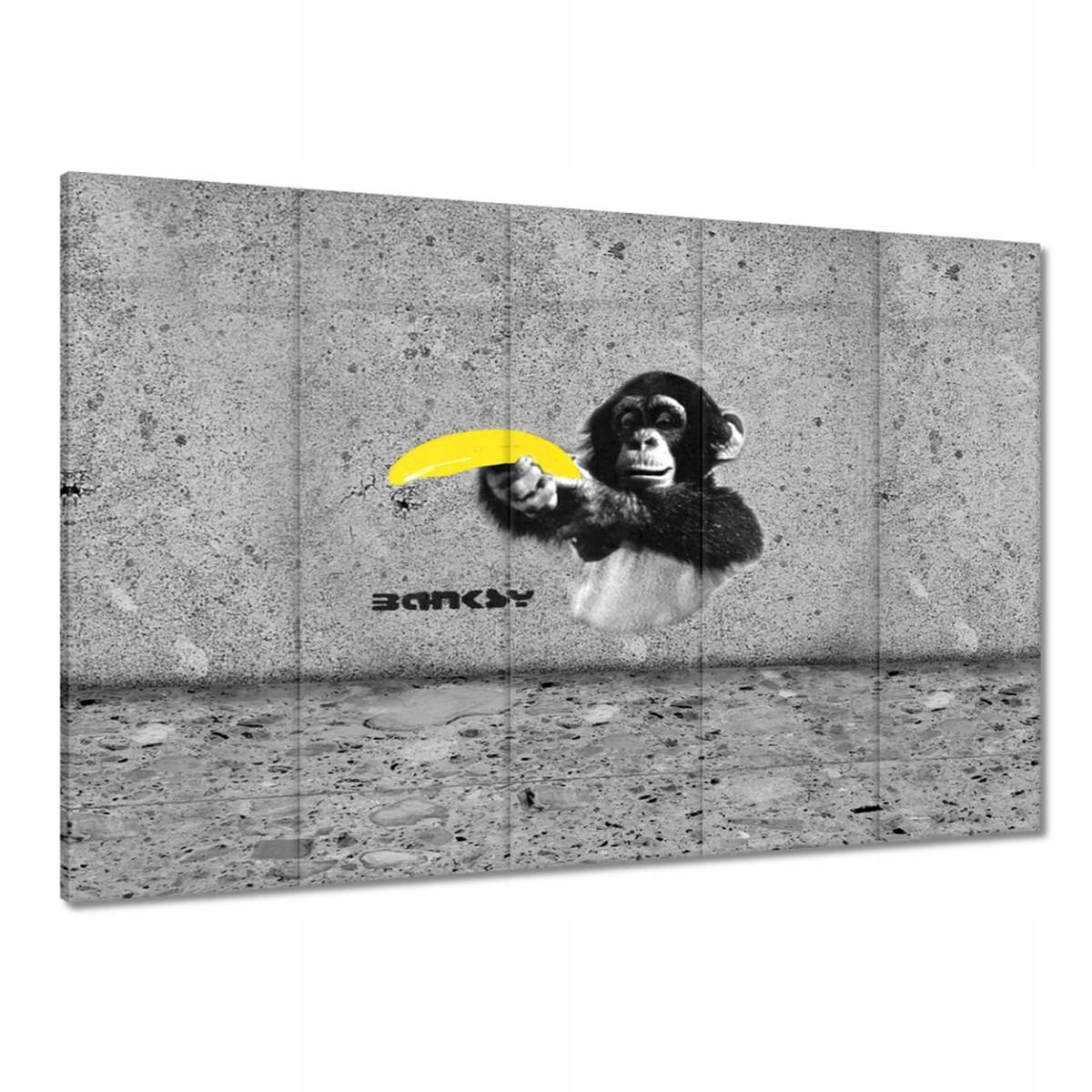 Obrazy 225x160 Banksy Banan Małpa