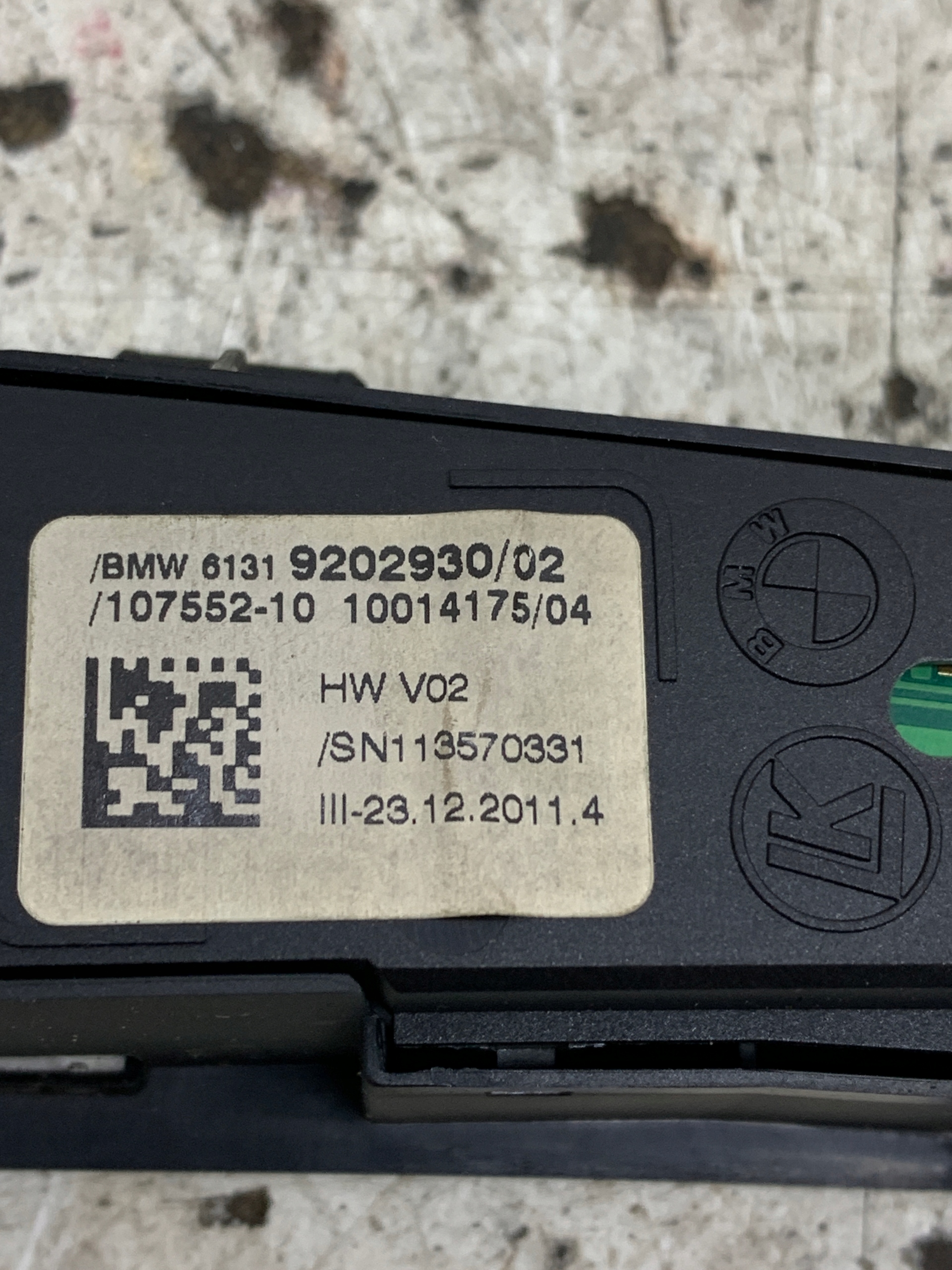 PANEL switch of control 9202930 BMW X3 F25 2.0 D