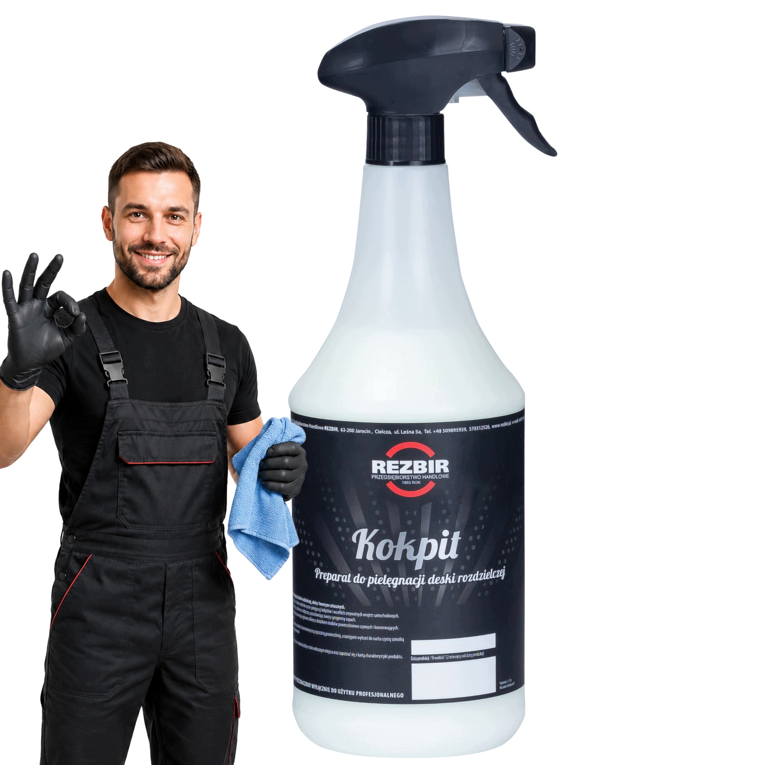 Preparat płyn do pielęgnacji deski rozdzielczej plastików Rezbir Kokpit 1 l