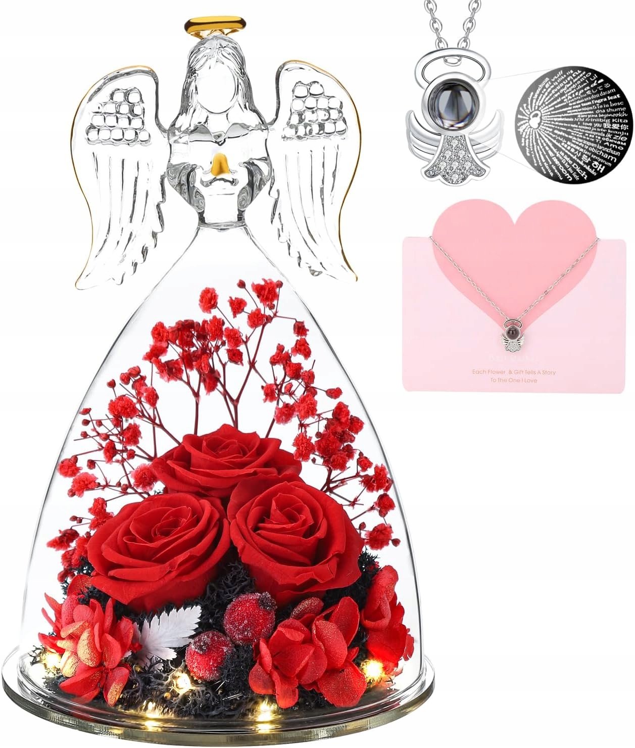 Červená Růže Anděl Ozdoba Dárek Pro Manželku Dcery K Narozeninám