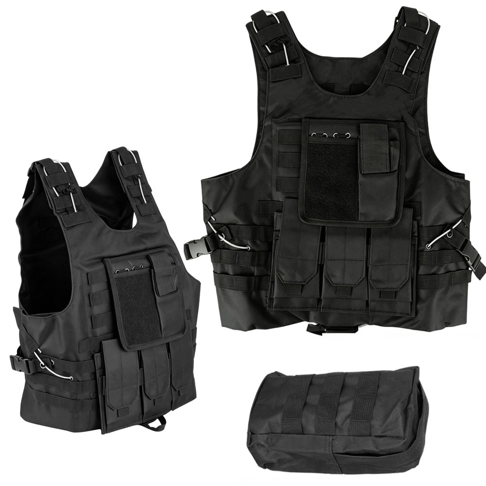 Taktyczna Kamizelka Plate Carrier Molle Z Ładownicami Kieszenie Modułowe