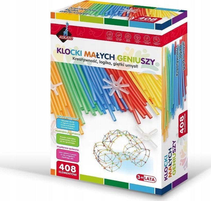 

Klocki Małych Geniuszy Słomki 408 elementów