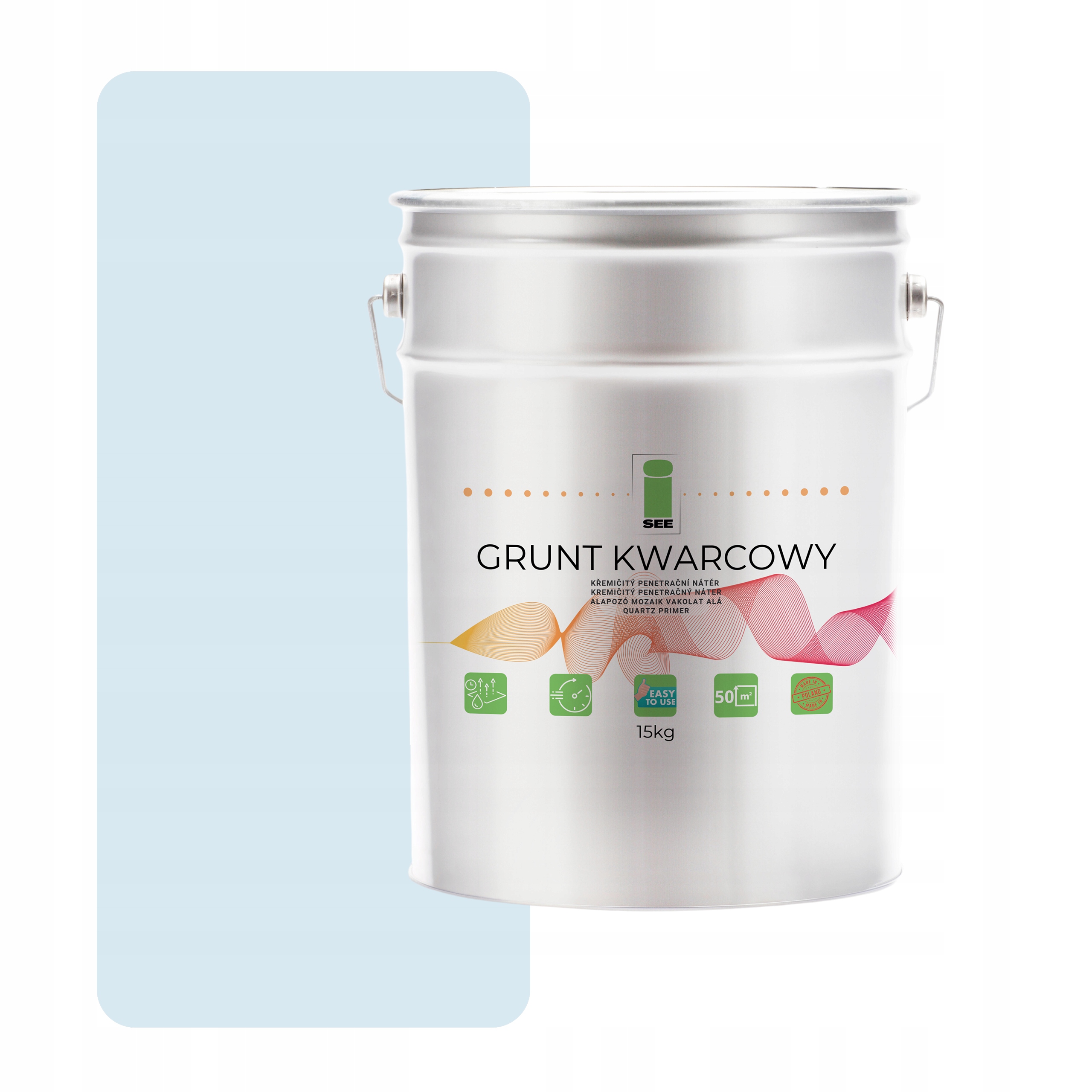 Křemenná Půda Pod Silikonovou Omítku 15 kg Bílá Lehce Modrá F111