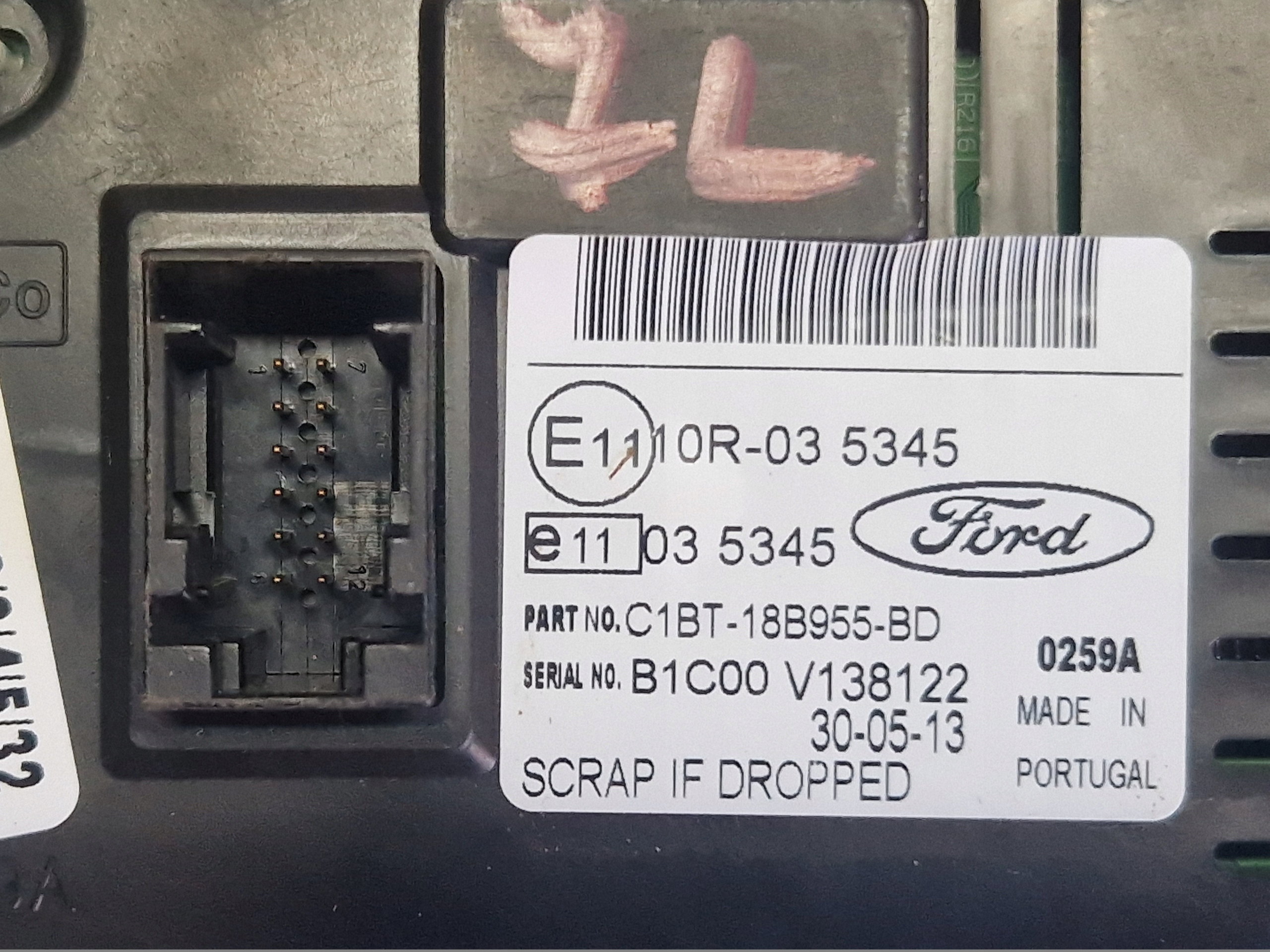 FORD FIESTA MK7 display RADIA AA6T-18B955-BB