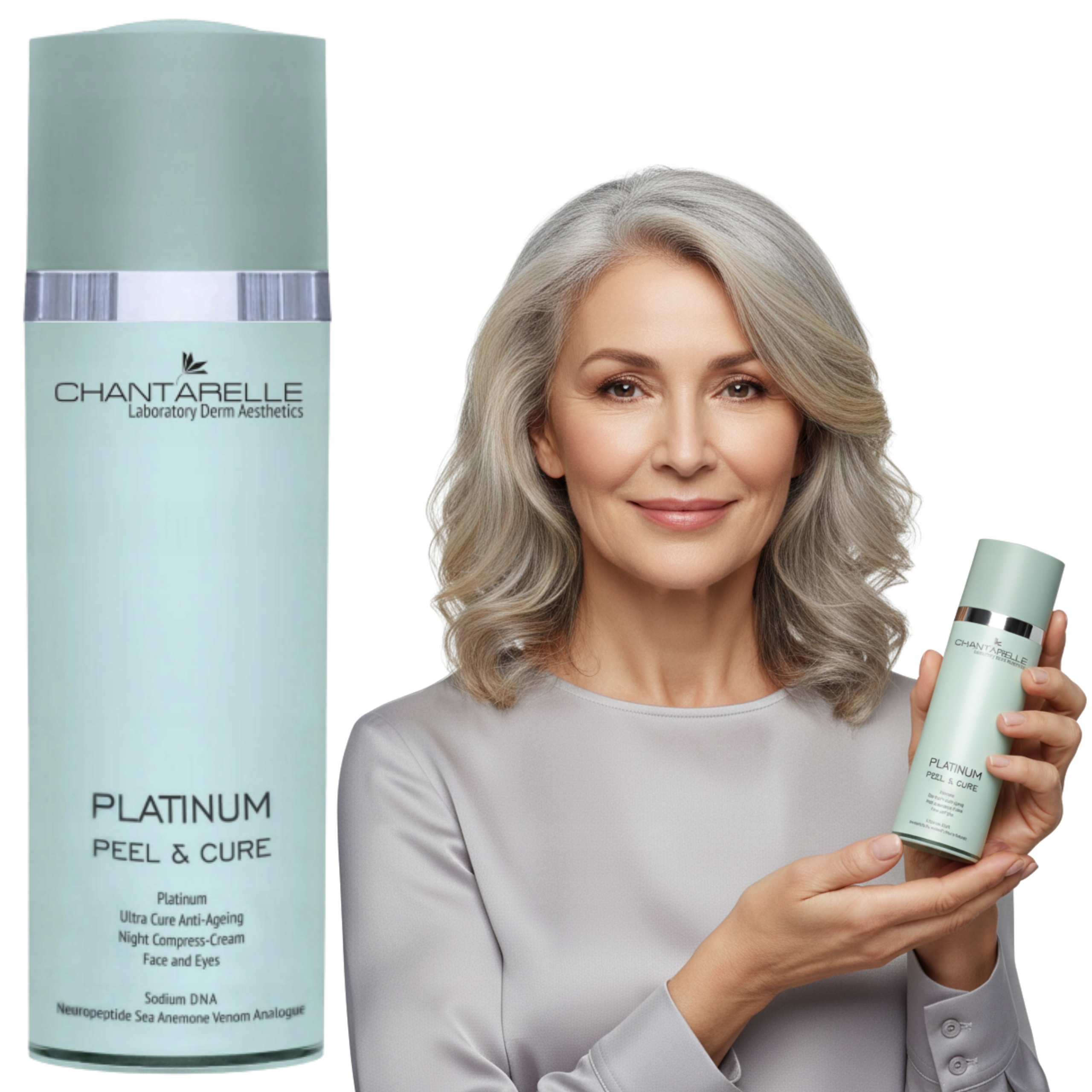 Odmładzający krem na noc Chantarelle do twarzy i pod oczy z platyną 50ml