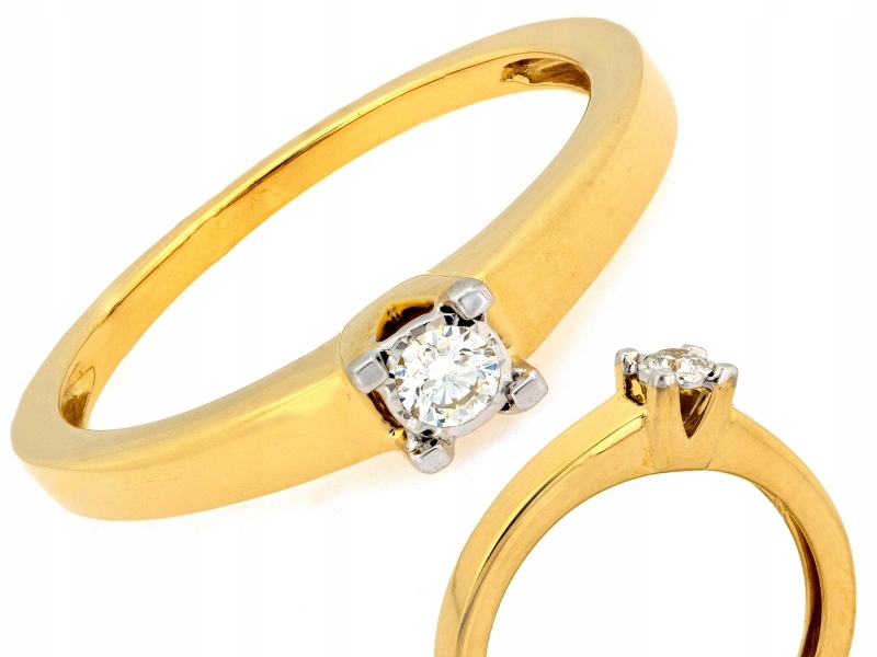 Zlatý zásnubní prstýnek 585 0,1 karátu 2,18 g, působivý model jako dárek