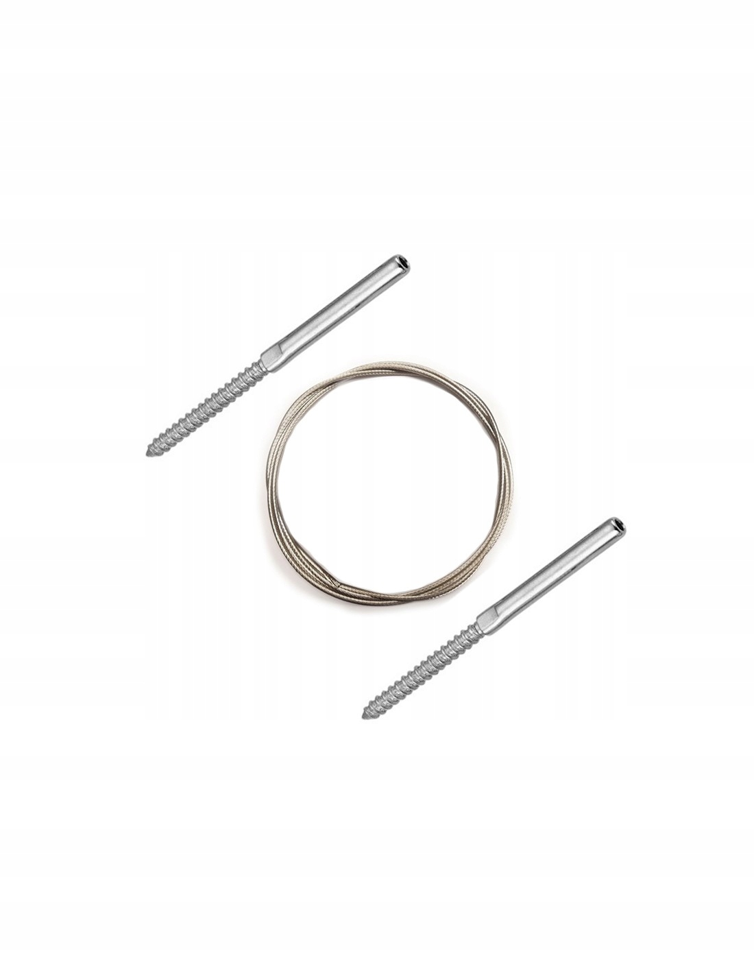 Sada na dřevo s ocelovým lankem a závitovými svorkami, zábradlí 2 m