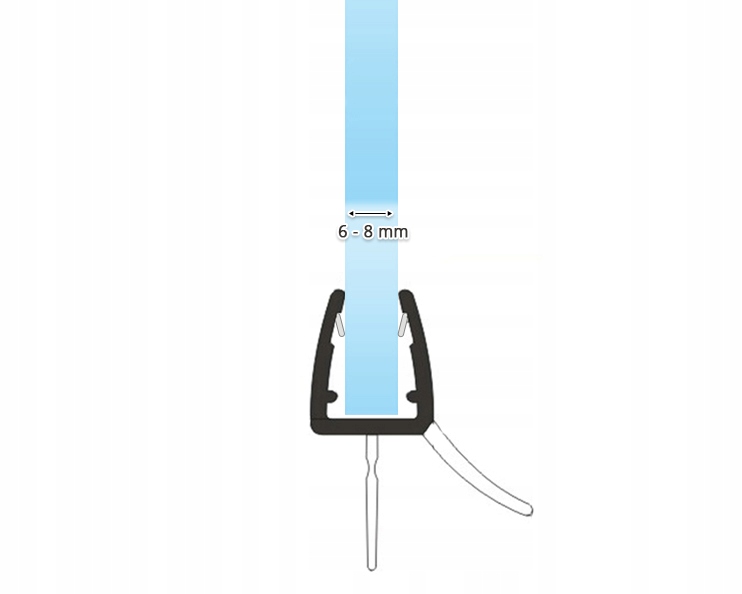 USZCZELKA Kabiny Prysznicowej OKAPNIK Na Łuk 10cm EAN (GTIN) 4251210574829