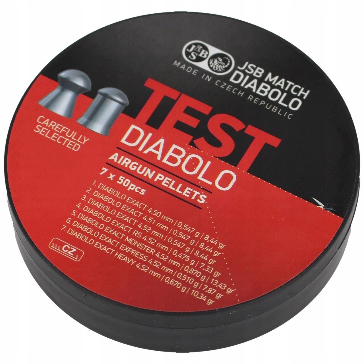 Śrut diabolo Jsb Exact Tester Lg 4,5 mm 7x50 szt.