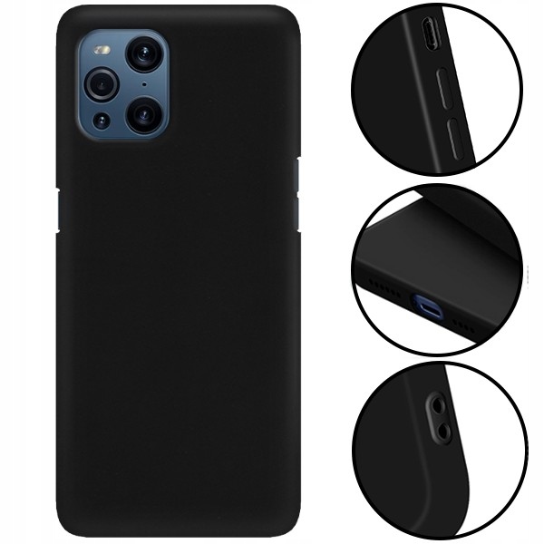 

Etui Matowe Czarne do Oppo Find X3 Pro Case Smooth