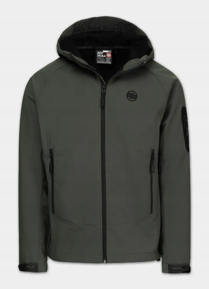 Pánská bunda s kapucí Pitbull Softshell Rockfish II technická, komfortní