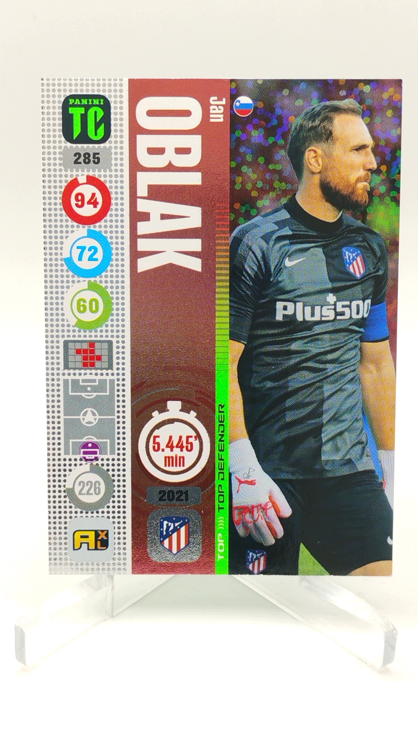 Panini Top Class 2022 Top Defender 285 Jan Oblak Atletico De Madrid